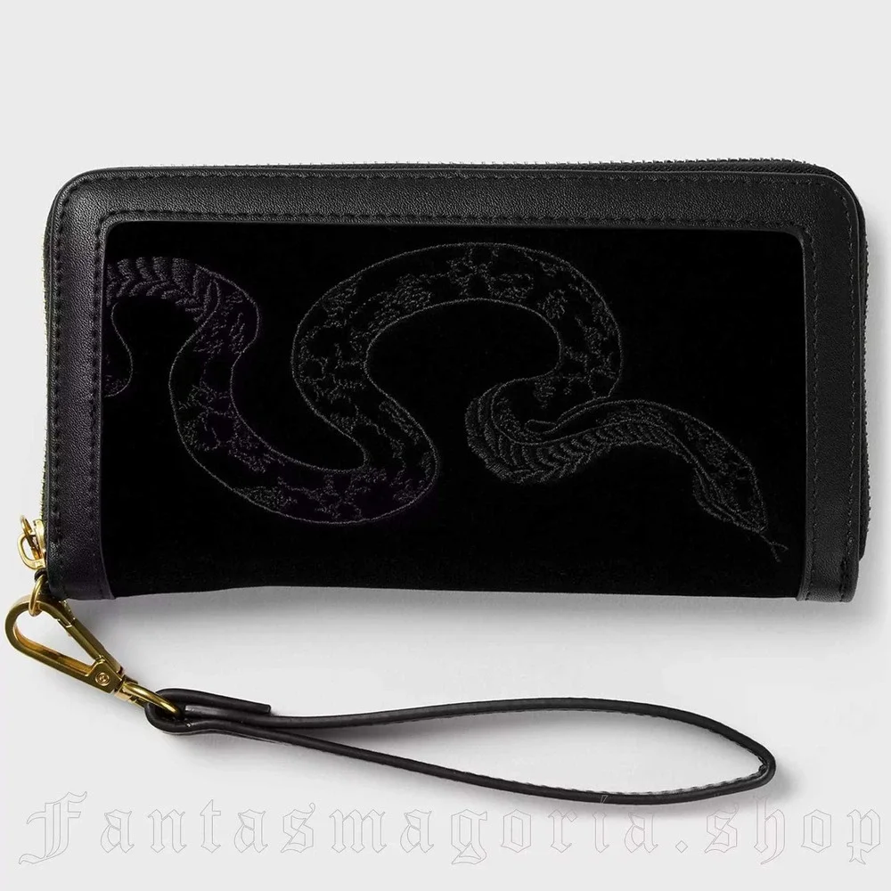 Killstar hiss me wallet black velvet serpent design goth alternative whimsy